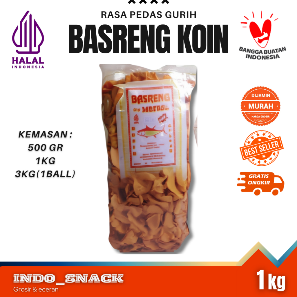 

Basreng Koin Pedas Asin Gurih 1kg Termurah