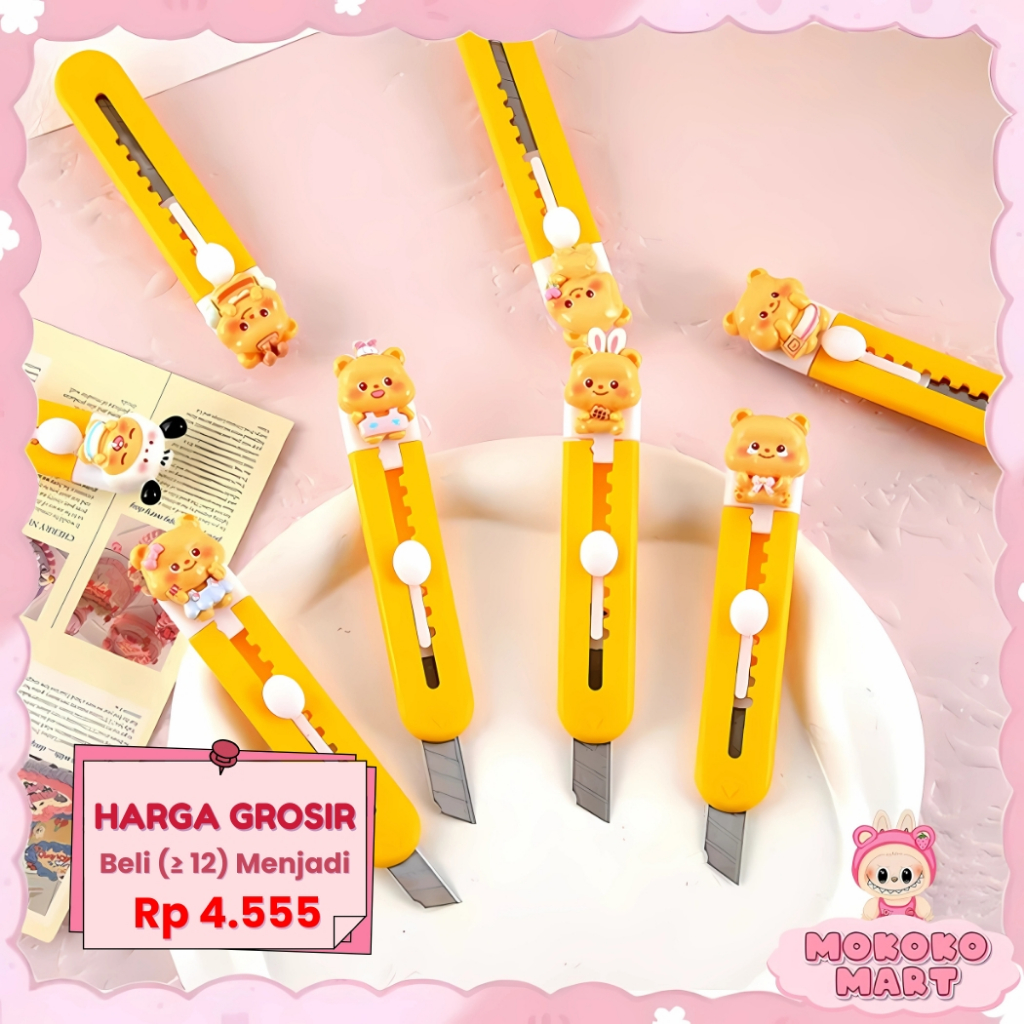 

MM Cutter Cat Paw Mini Cutter Aesthetic Pisau Pemotong Kertas Cutter Unboxing Paket Sekolah - AT03