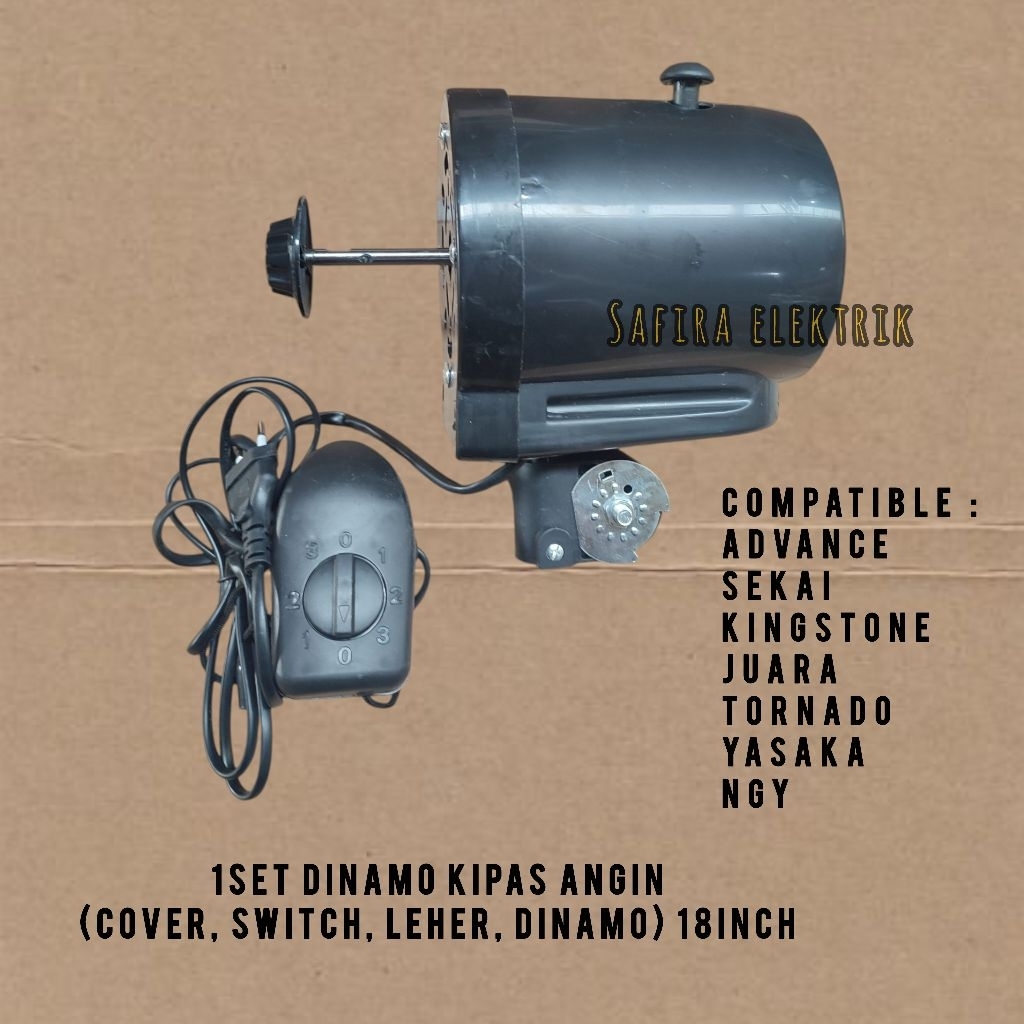 1 SET DINAMO KIPAS ANGIN 3 IN 1 PNP MERK ADVANCE NGY TORNADO DLL 18 INCH / DINAMO + BOX COVER 1SET K