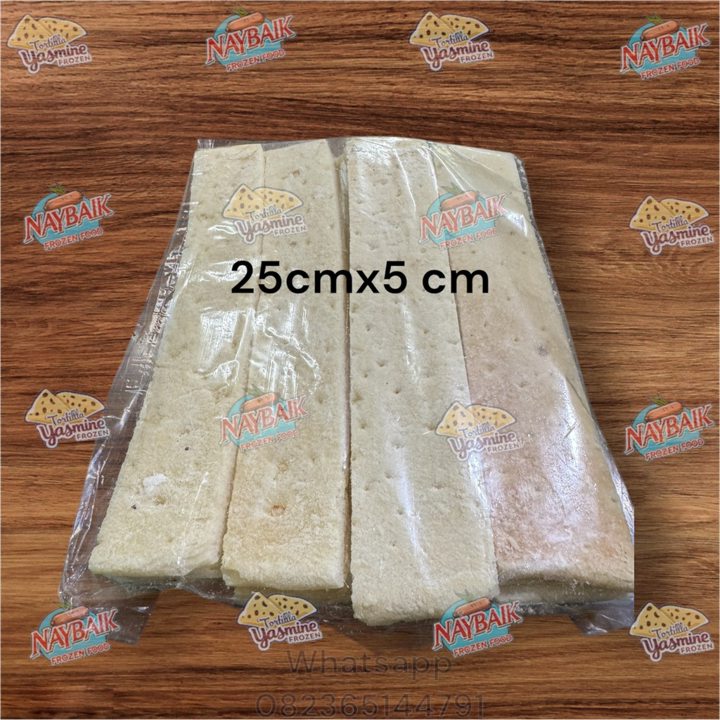 

base pizza panjang 25x5cm isi 6pcs