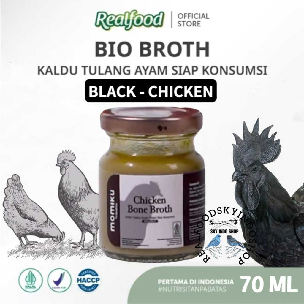 

Limited Edition ! Realfood Momiku Black Chicken Bone Broth ( Minuman Kaldu Ayam Hitam ) Untuk Mpasi & Pemulihan Pasca Melahirkan