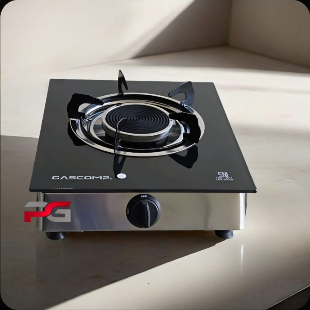 Kompor 1 Tungku Kaca Bara / Kompor Kaca 1 Tungku Bara