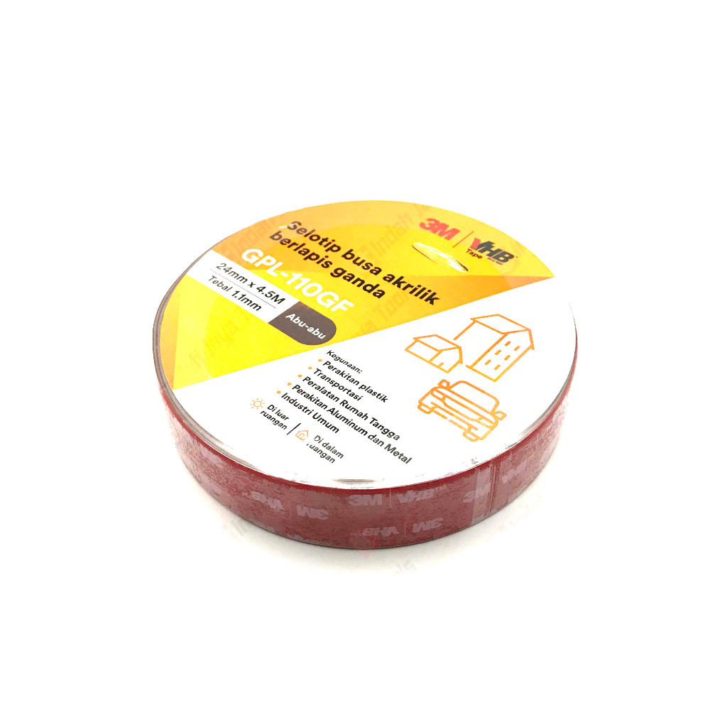 

3M VHB Double Tape ORIGINAL 24mm x 4.5m - Busa Perekat Ganda Permanen