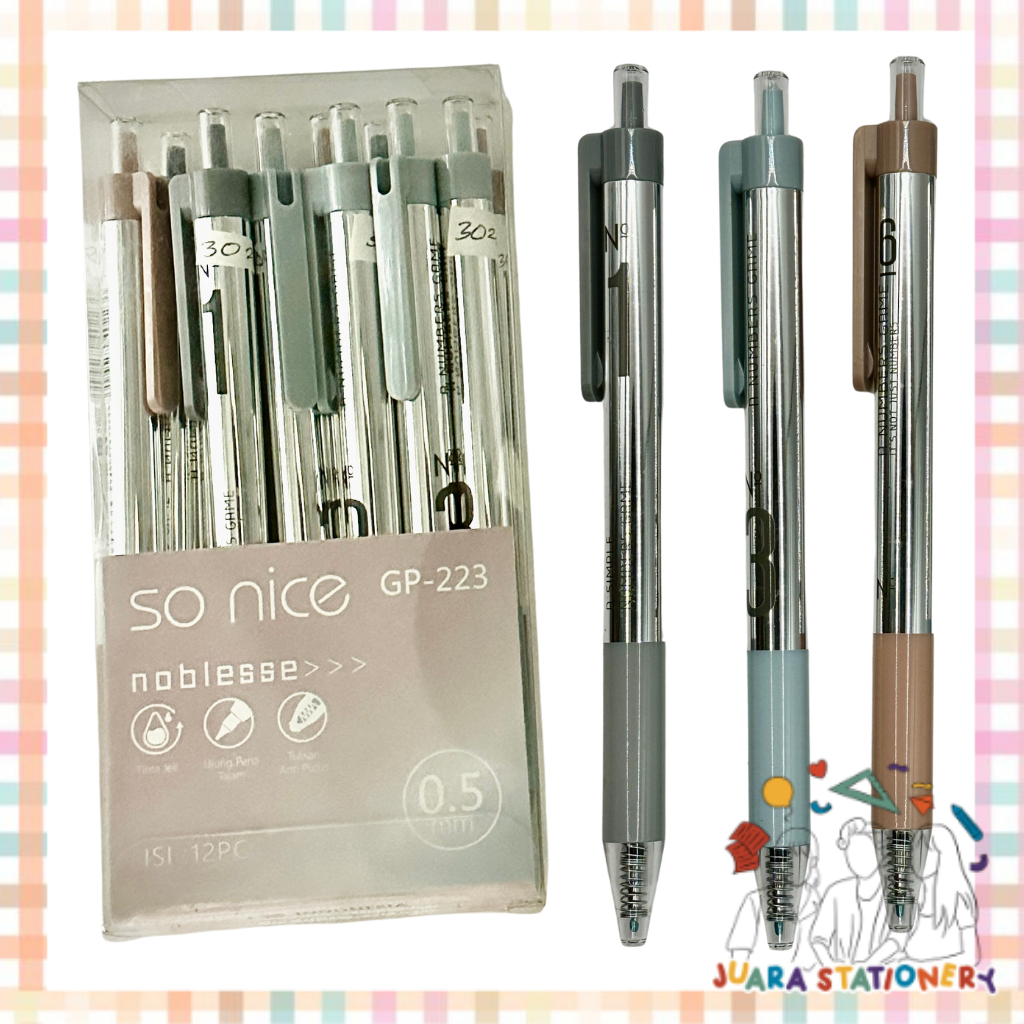 

(3028) Pulpen Gel Koala GP-223 0.5 mm / Pulpen Estetik Aesthetic Pen Gel Pen Hitam