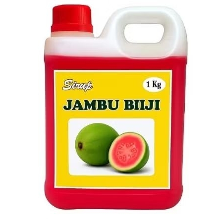 

100 % gula asli 1 kg sirup rasa jambu