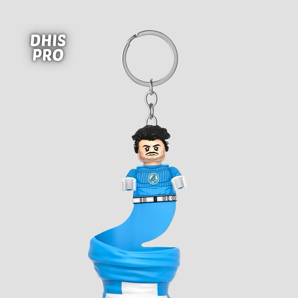 Dhis Project Gantungan Kunci LEGO Minifigure Mister Fantastic Reed Richards Fantastic Four The First