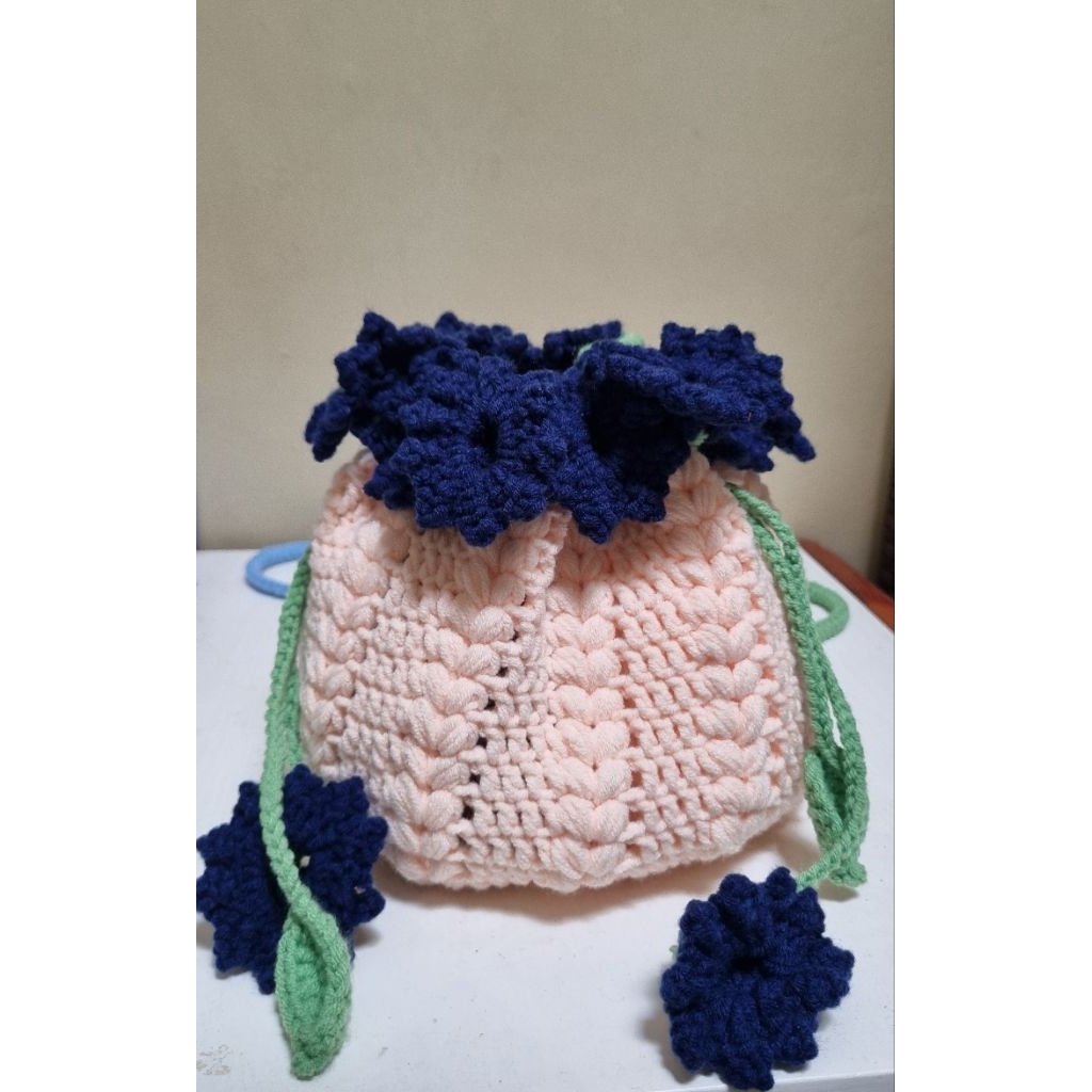 

Bucket Flower Bag rajut