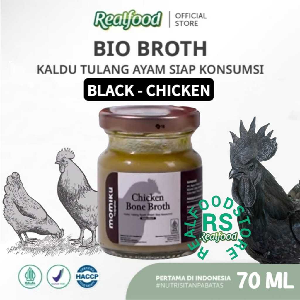 

Limited Edition ! Realfood Momiku Black Chicken Bone Broth ( Minuman Kaldu Ayam Hitam ) Untuk Mpasi & Pemulihan Pasca Melahirkan