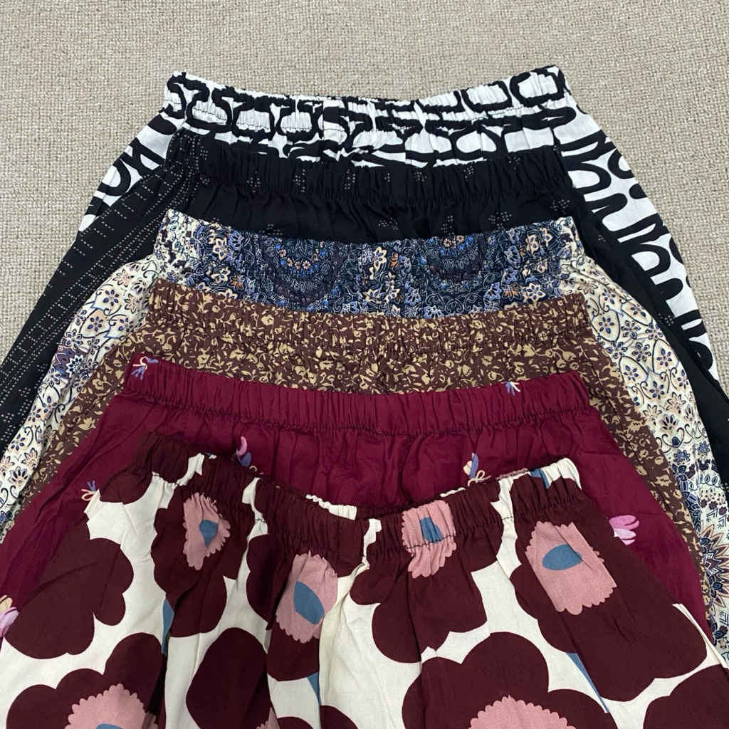 CELANA KOLOR WANITA CELANA PENDEK MOTIF RAYON PREMIUM