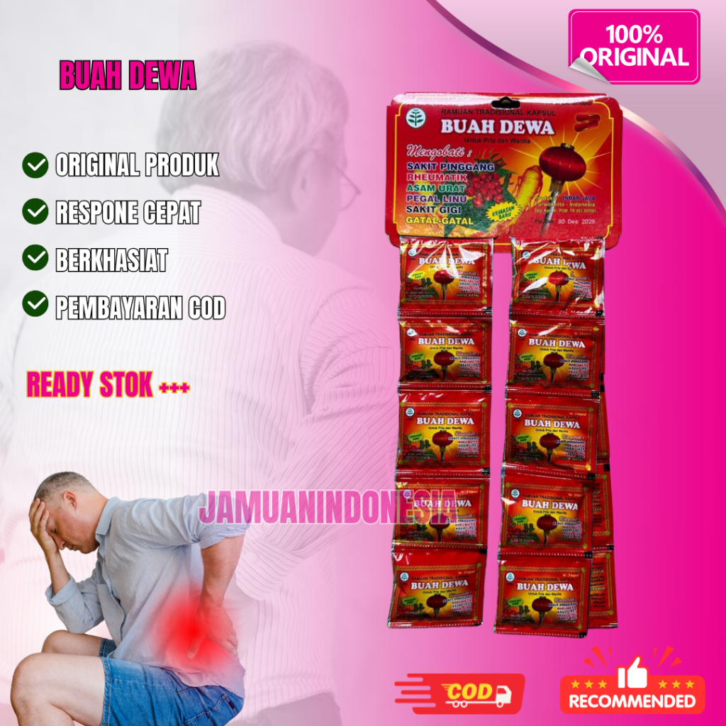 

Kapsul Buah Dewa Renceng Ramuan Sakit Pinggang Asam Urat Pegal Linu