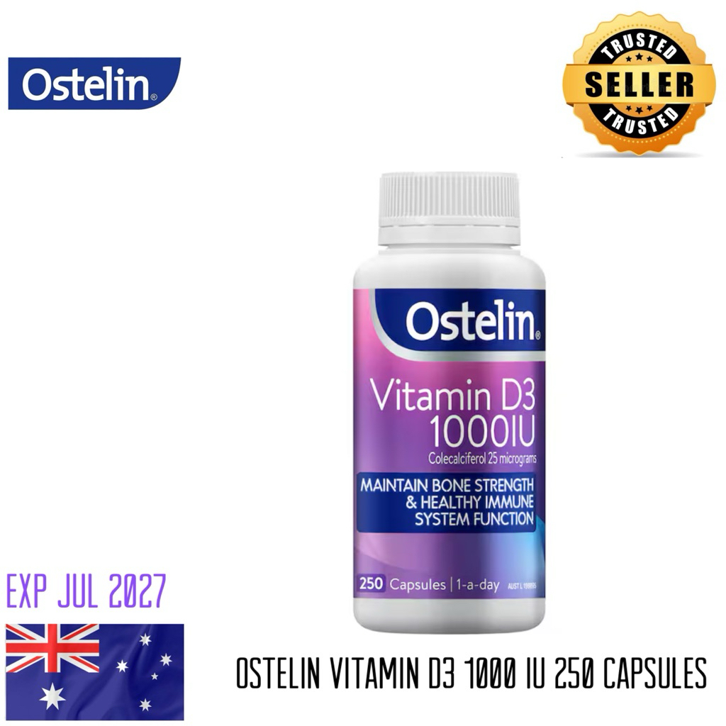 Ostelin Vitamin D3 1000 iu 250 capsules exp Juli 2027 / Vitamin D3 / Vitamin Ostelin