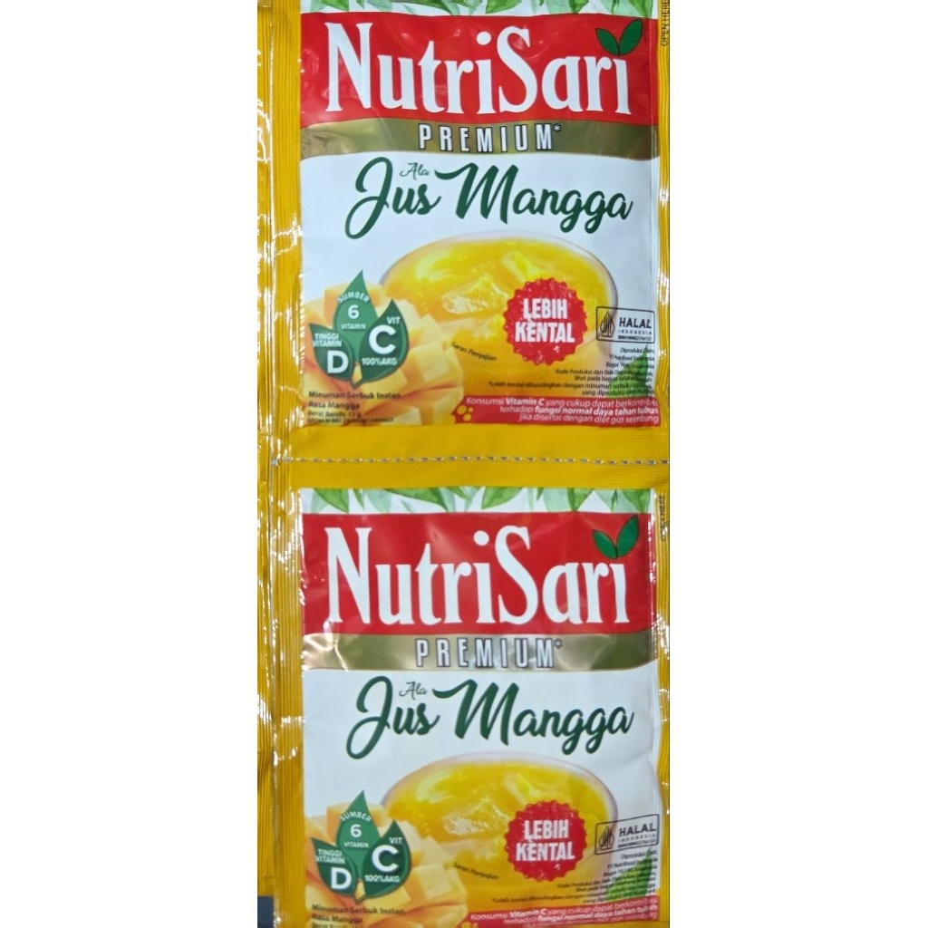 

Minuman Nutrisari Jus Mangga 1 renceng isi 10 pcs