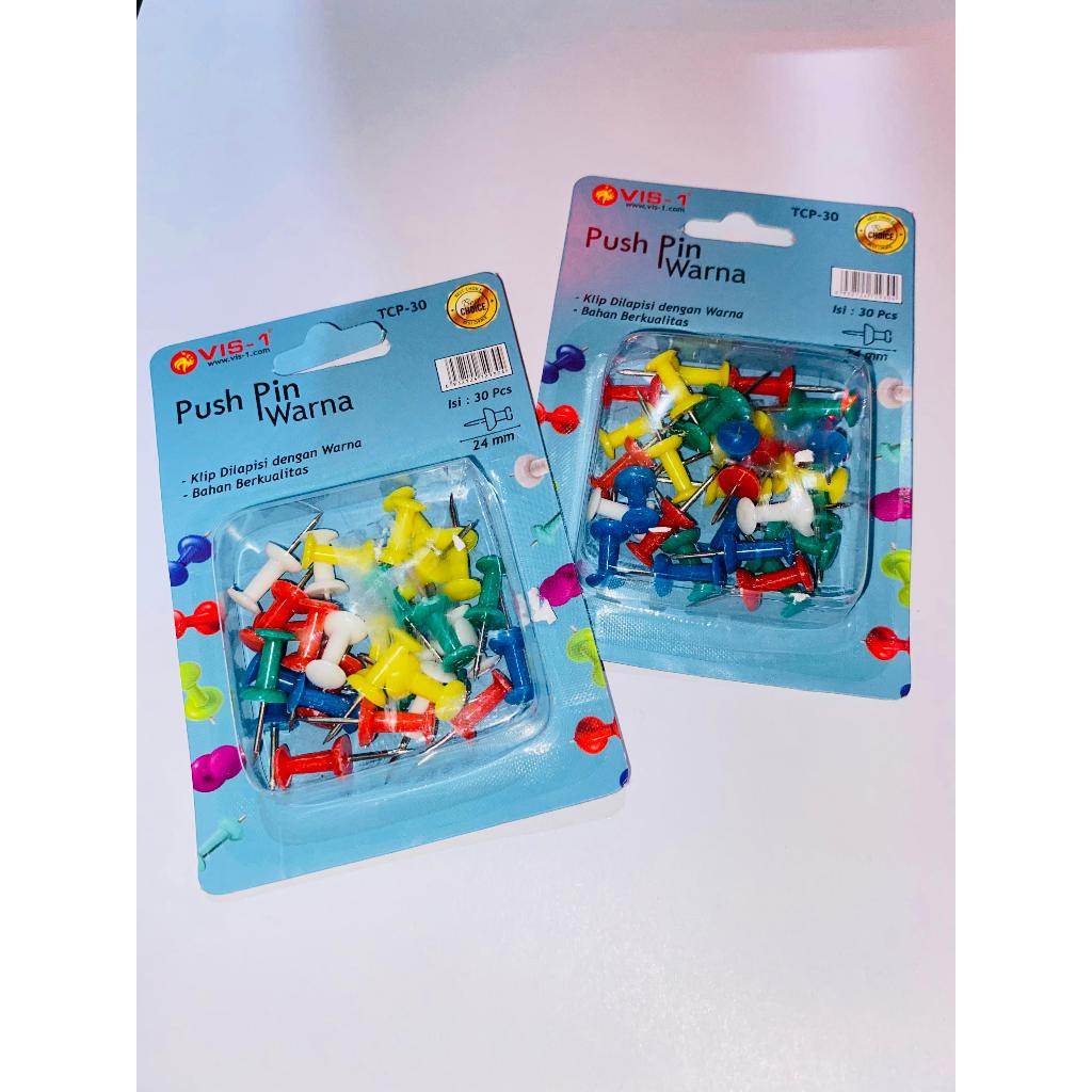 

PUSH PIN WARNA WARNI VIS-1 (ISI 30 PCS)