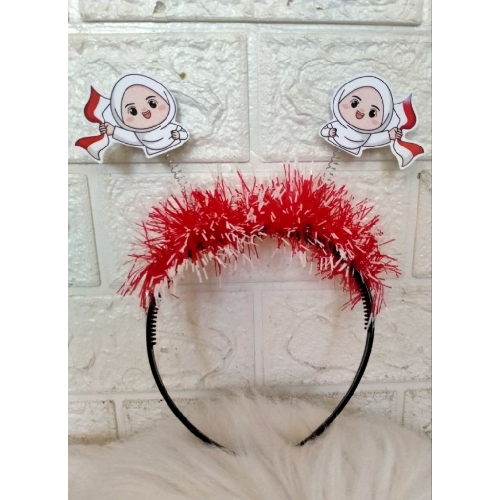 Bandana merah putih / bando merah putih