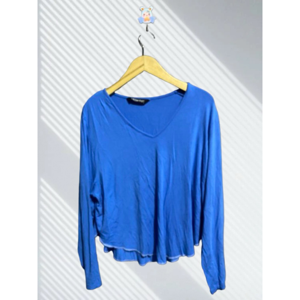 Atasan Crop Top Wanita / Kaos Lengan Panjang Crop Top