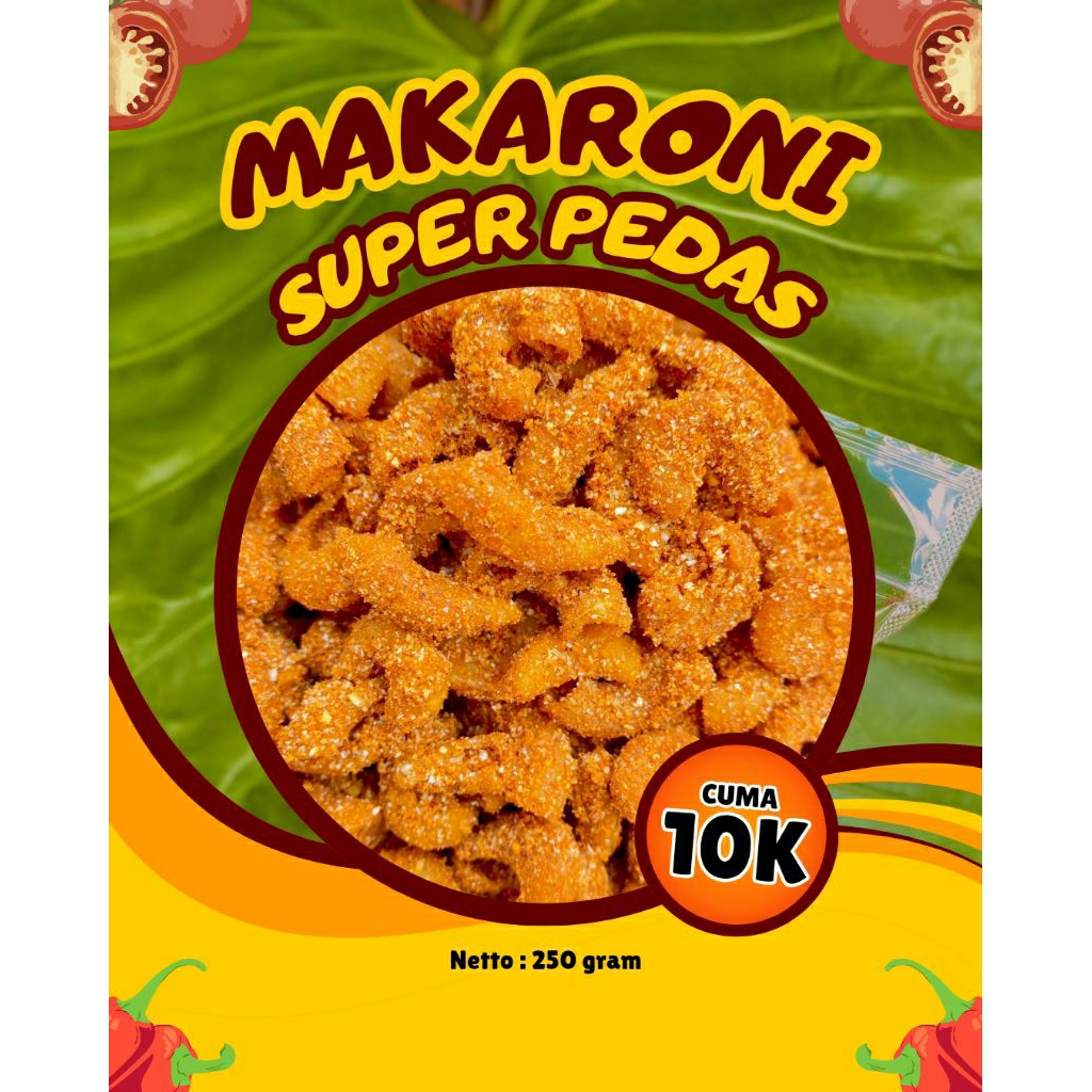 

Makaroni Pedas Daun Jeruk / Camilan / Makanan Ringan / Murah / 250 gram