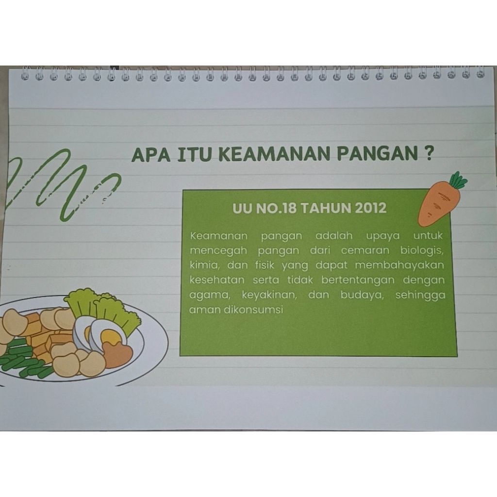 Media lembar balik gizi keamanan pangan