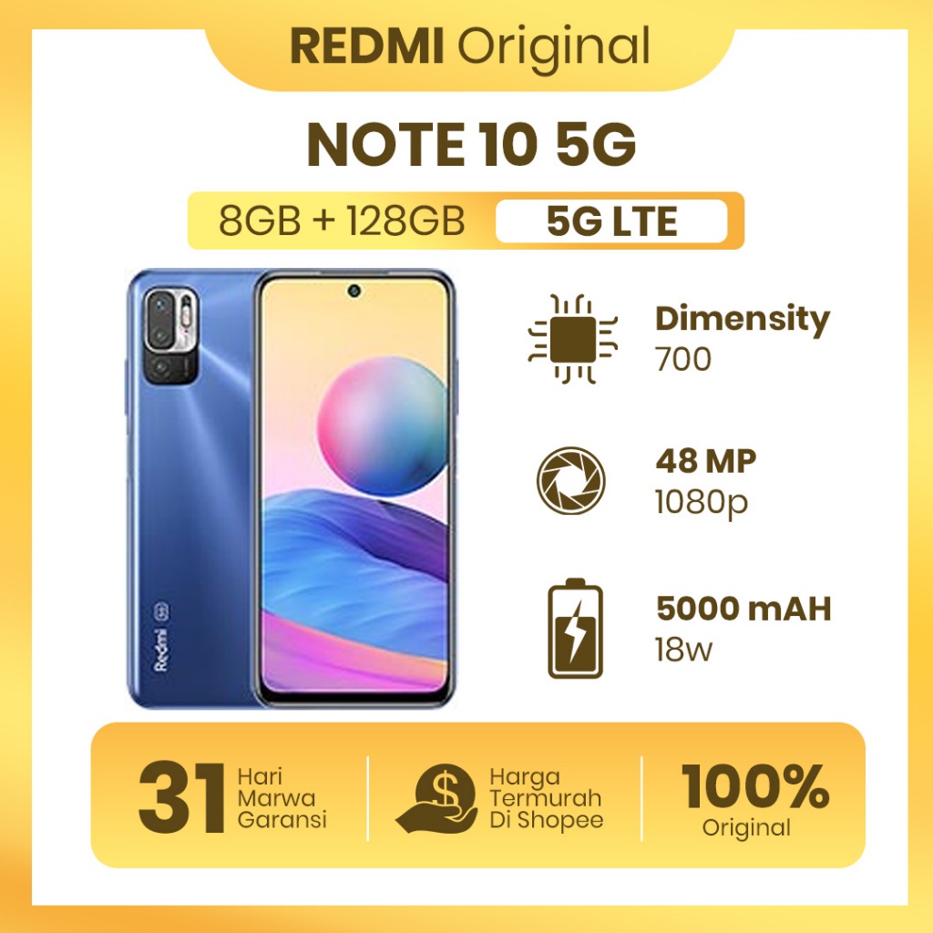Redmi Note 10 5G 8/128GB FullSet Original Second Garansi 100% Normal Tanpa Kendala