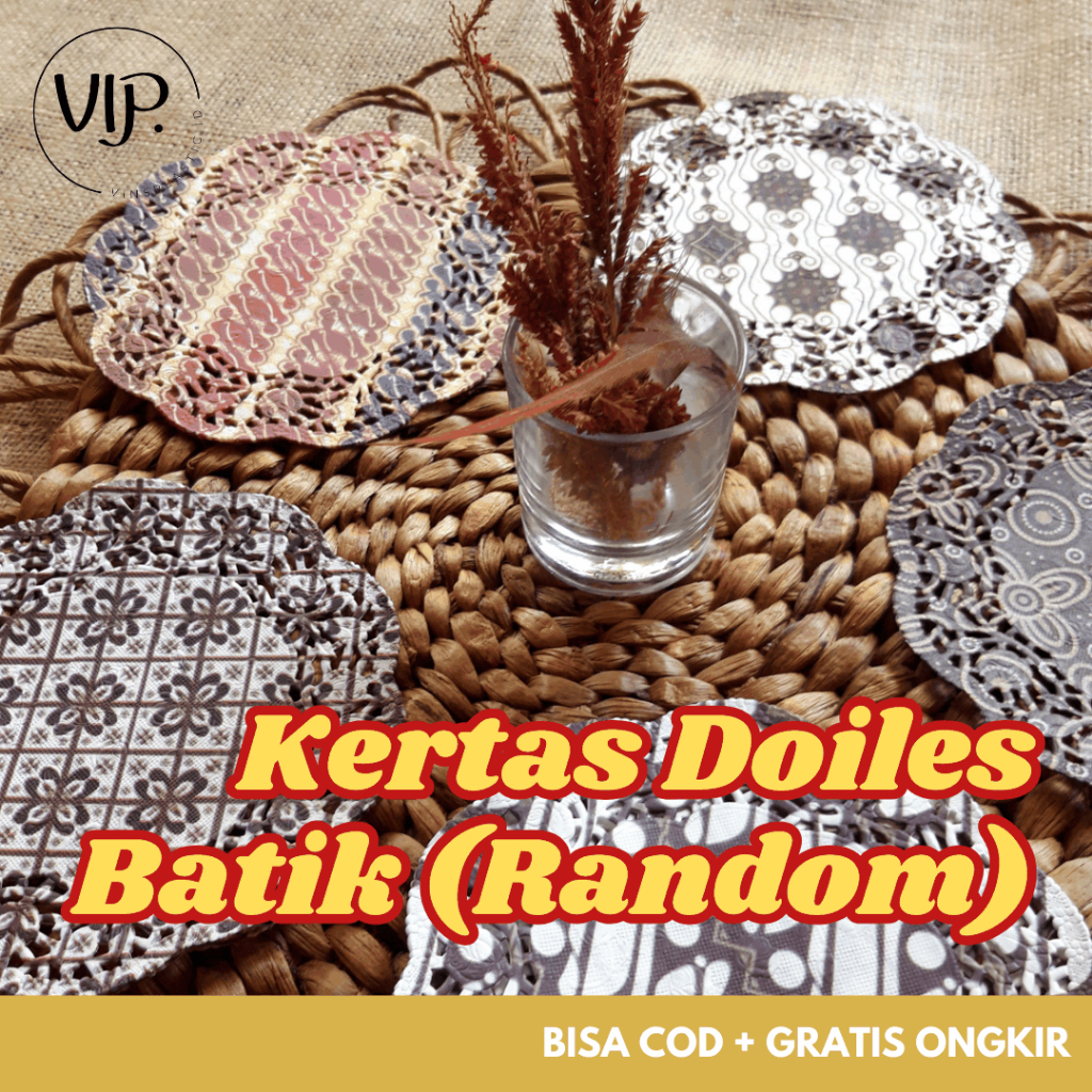 

Paper Doilies BATIK kertas doilies 5.5" alas renda 13.5 cm/Doilies Paper Warna 5.5/Alas Kue Kering