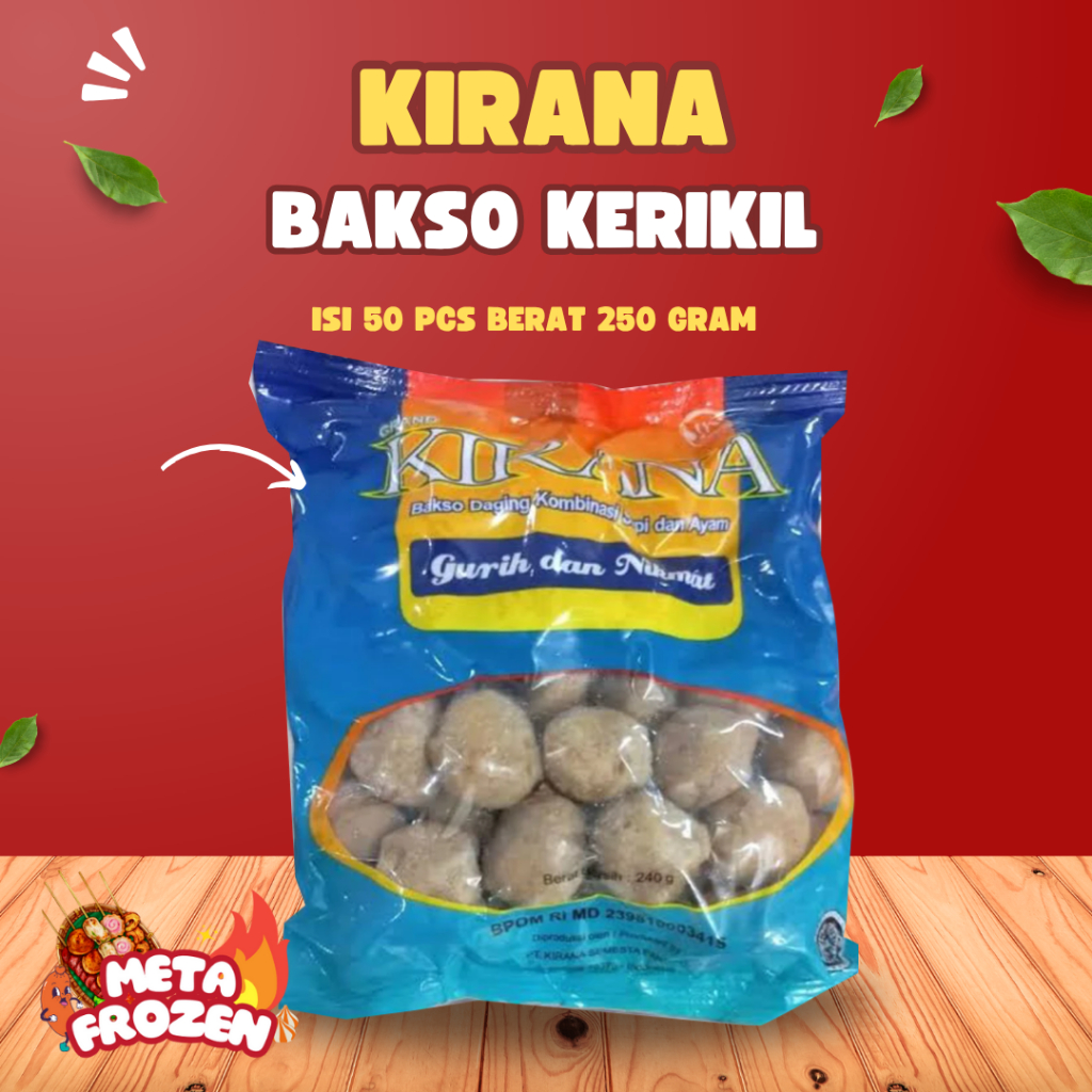 

Kirana Bakso Kerikil Isi 50 Pcs Berat 250 Gr
