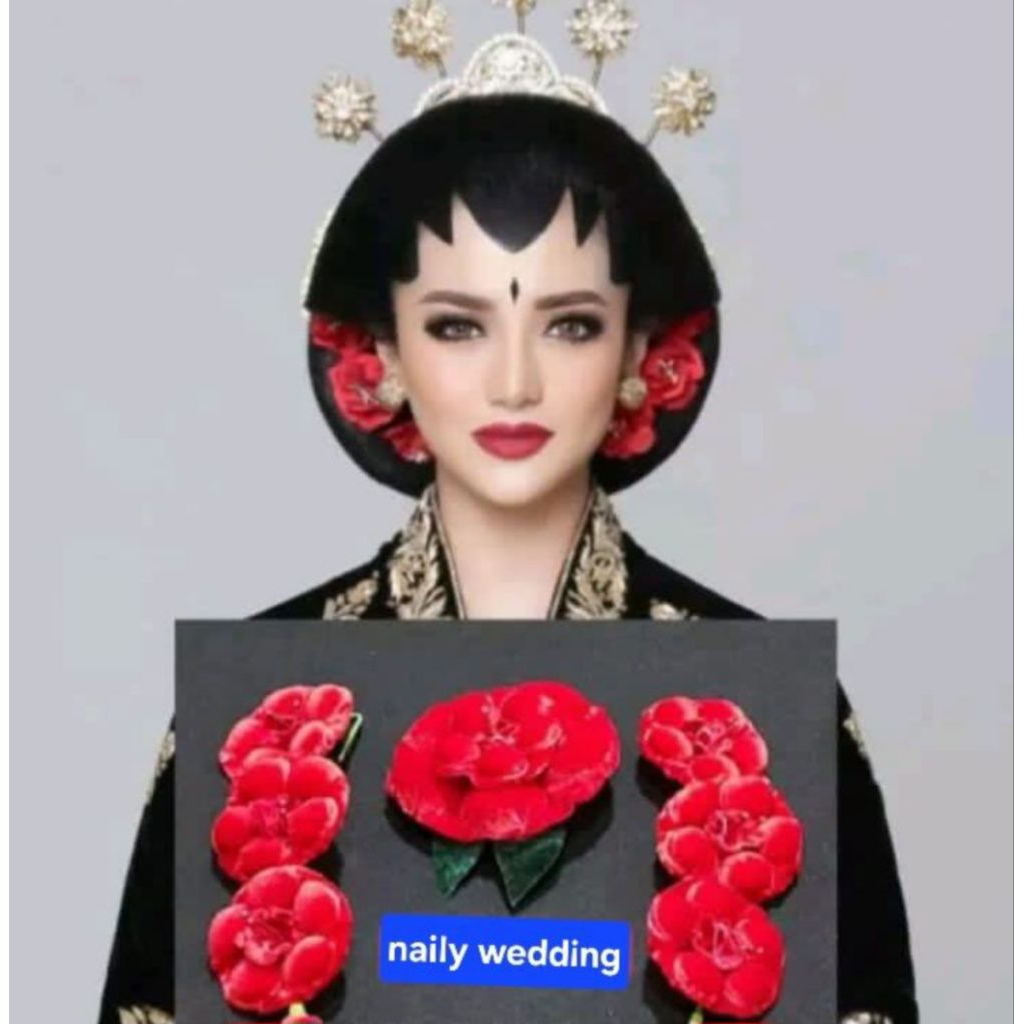 BUNGA JEBEHAN PENGANTIN JAWA JOGJA SANGGUL TEKUK