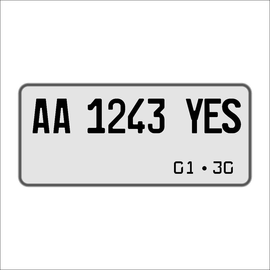 STICKER ANGKA PLAT NOMOR MOBIL