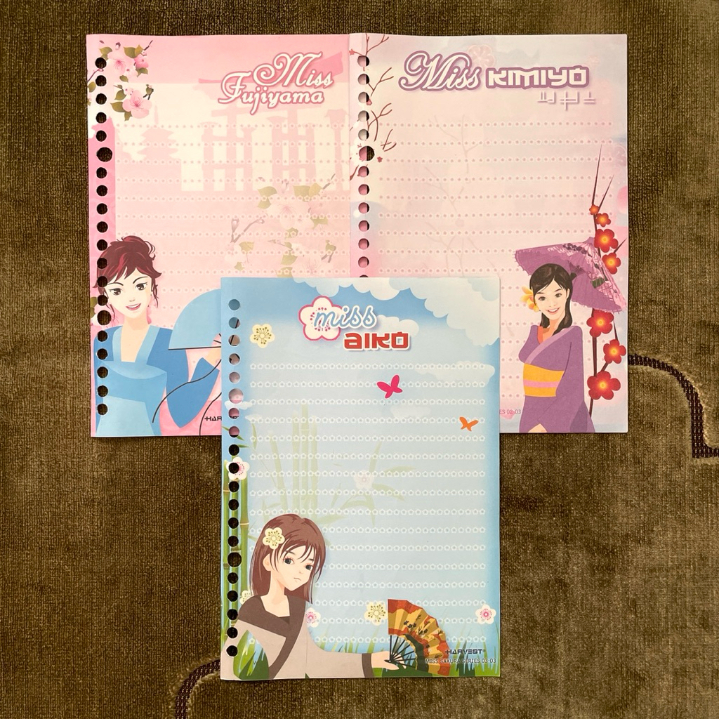 

[HARGA PER LEMBAR, MIN 5 PCS, BISA MIX] Kertas Binder/Loose Leaf Harvest Miss Sakura