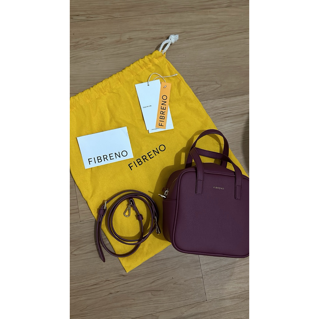 Fibreno Baguette Square Bag Cherry Pink