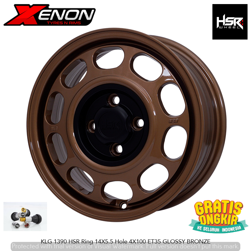 Velg Racing R14 HSR Model Kaleng Pcd 4x100 Ring 14 Buat Mobil Wuling Air Ev Brio Agya Ayla Vios Jazz