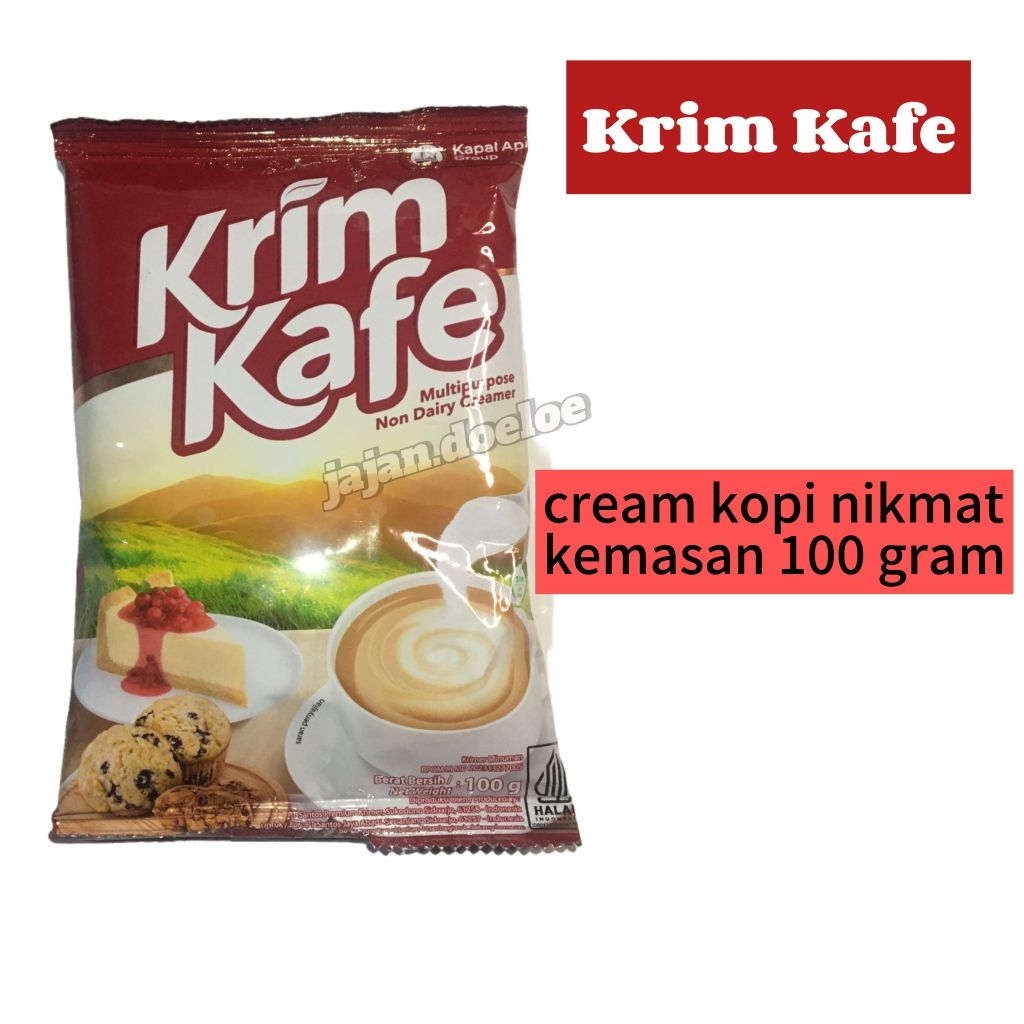 

Krim Kafe creamer kopi kemasan sachet 100 gram
