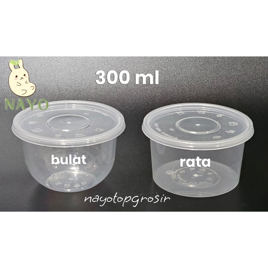 Cup plastik 300ml (isi 500pc) KHUSUS GOSEND/ Cup plastik/ Cup salad/ Thinwall bulat