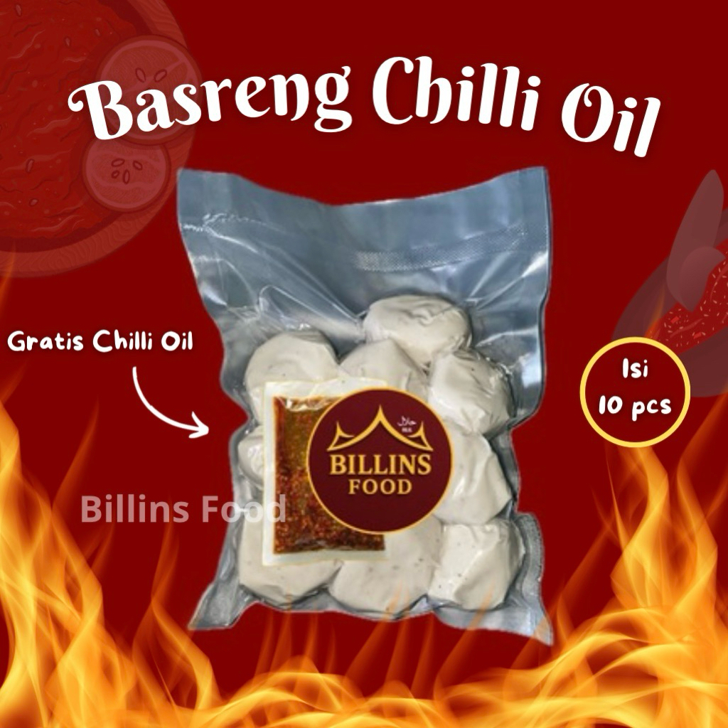 

BASRENG CHILLI OIL 1 PACK ISI 10 BUTIR FROZEN FOOD BILLINS FOOD