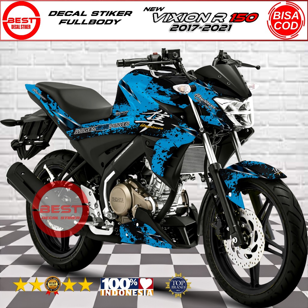 Decal Motor Vixion R 2017-2021 Fullbody Motip Hayabusa / Variasi Decal Sticker Vixion R Full Body