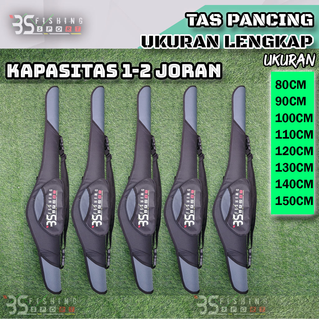 Tas pancing anti air 2 joran ukuran 80cm - 150cm fiber tahan air berkulitas terlengkap
