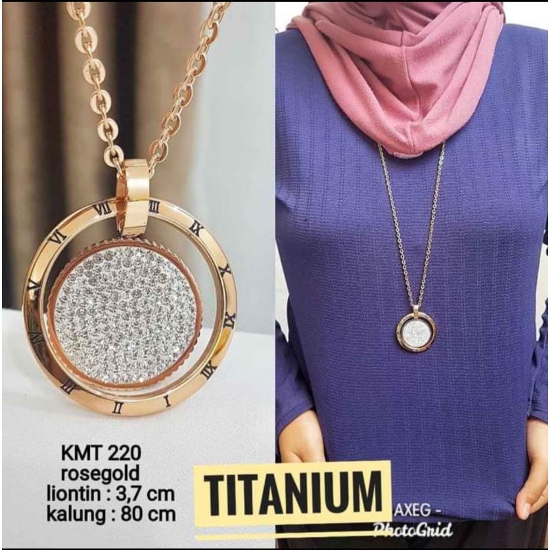 Kalung Titanium cap 750 Panjang/kalung titanium/kalung titanium Wanita Anti Karat /kalung wanita asl