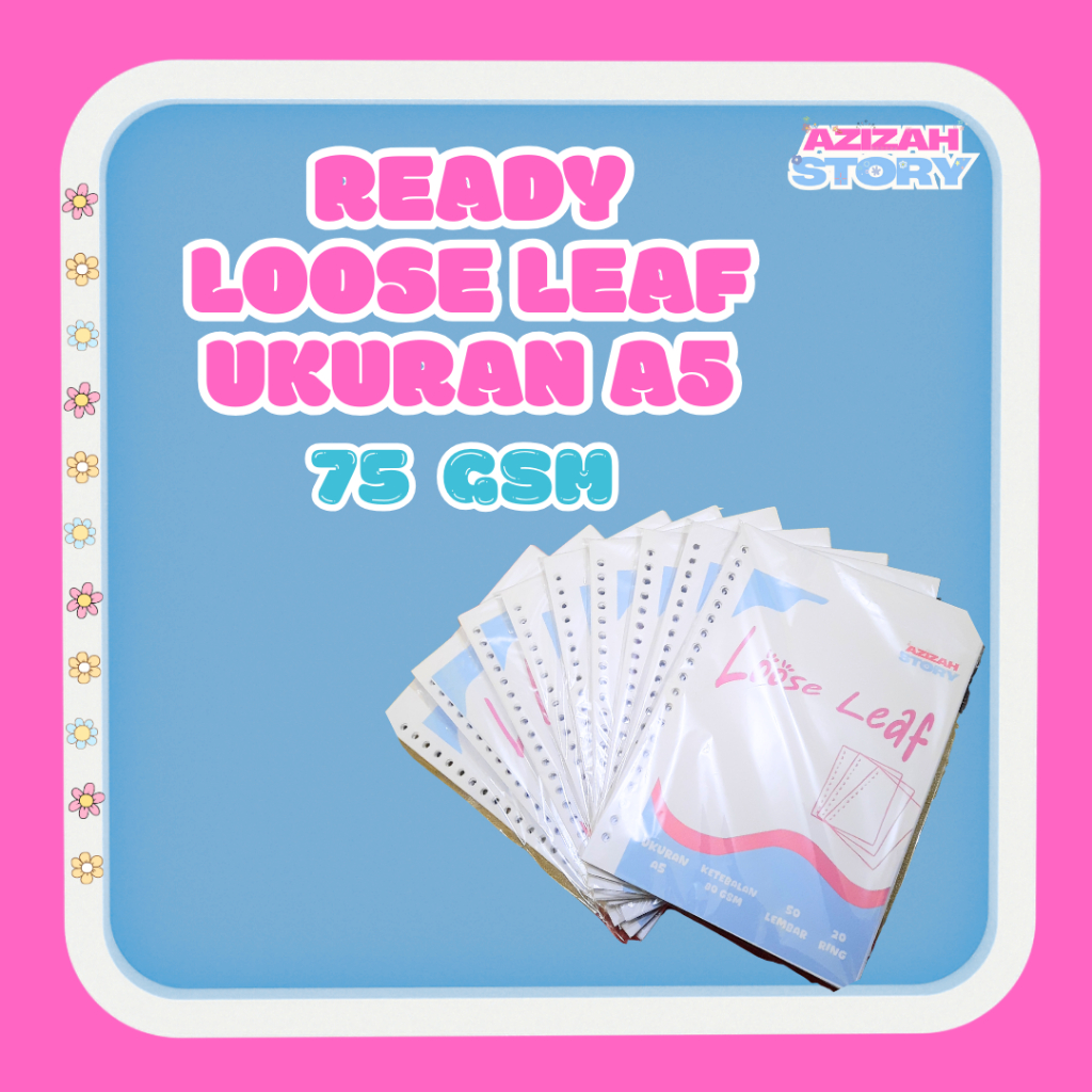 

Loose Leaf Binder A5 75gsm Polos – Kertas Binder 20 Lubang Isi 50 Lembar untuk Catatan