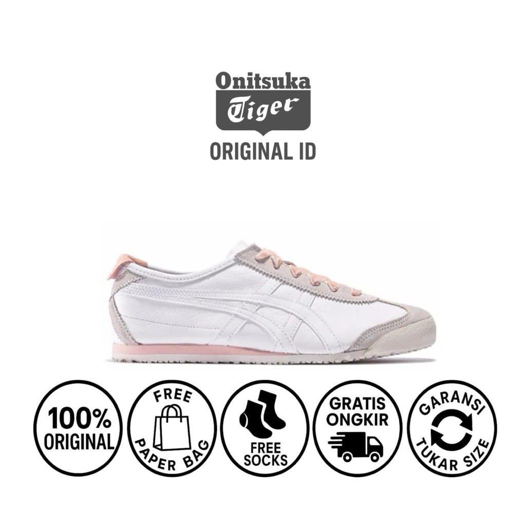Sepatu sneakers wanita onitsuka mexico 66 tali pita pink/ sepatu sneakers wanita original