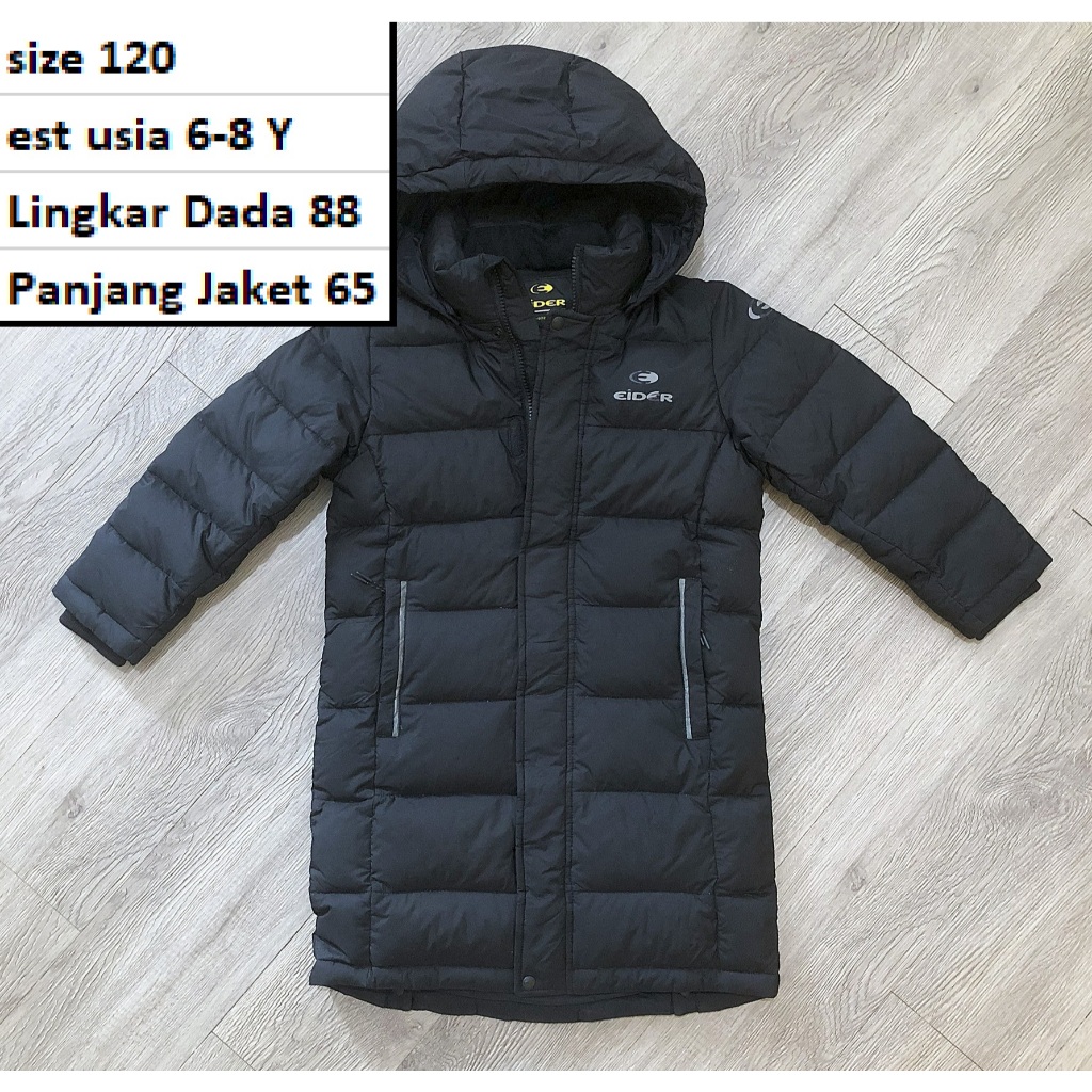 Jaket EIDER Gembul Winter Bulang Outdoor Waterproof Hoodie Musim Dingin Anak Second Preloved