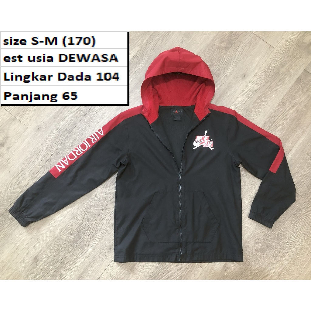 Jaket JORDAN X N1KE - Jaket Dewasa Outdoor Waterproof Branded Rare Second Preloved