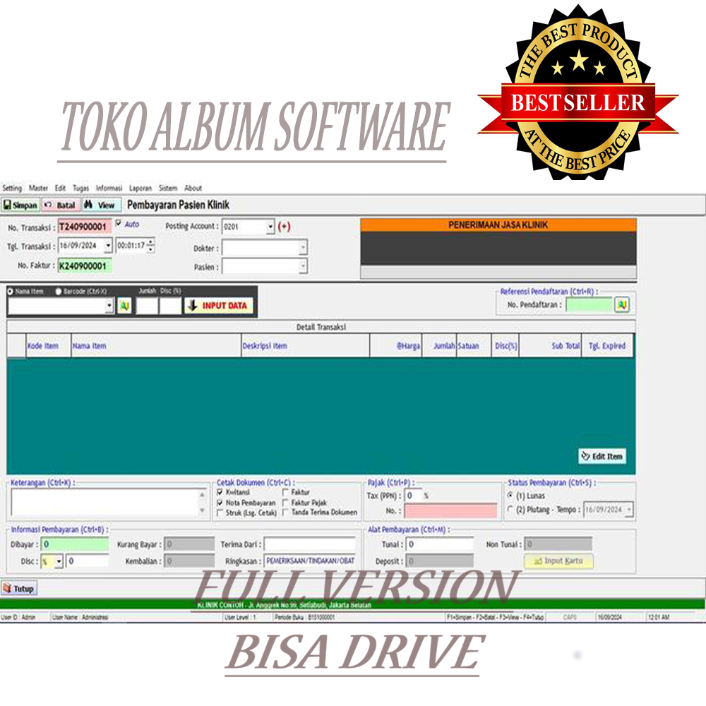 Software Aplikasi Klinik DAN Apotek PERMANEN.