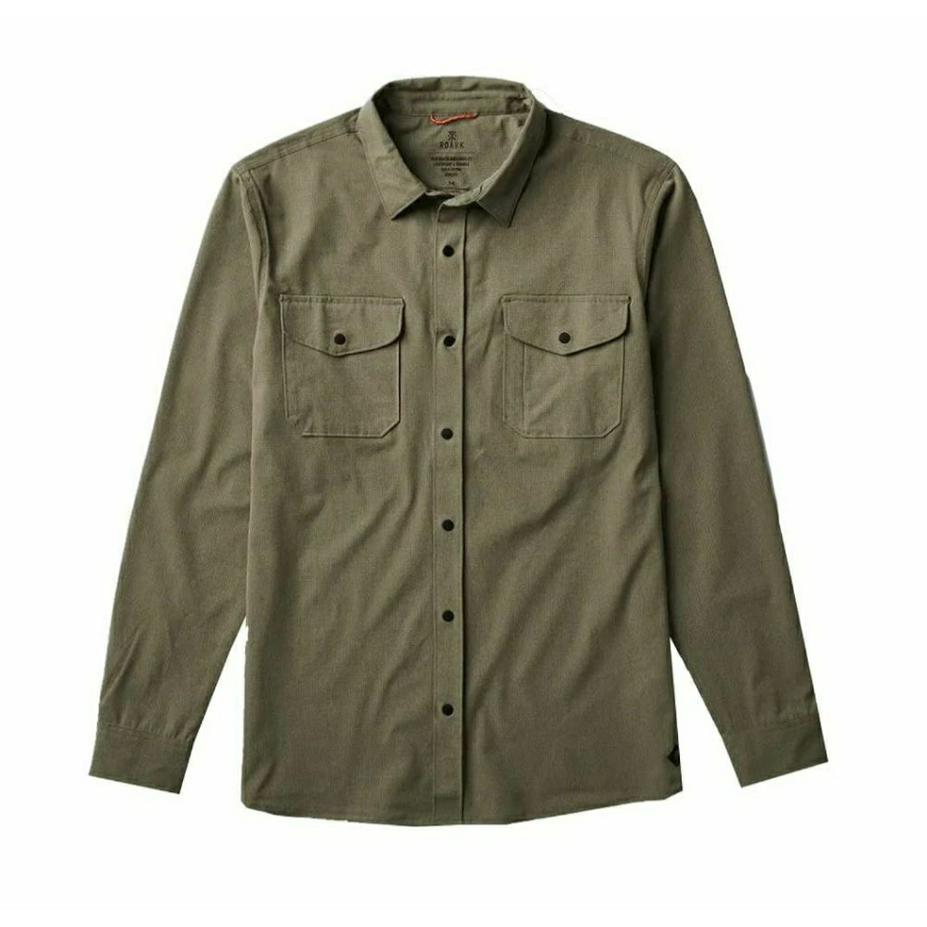 ROARK MEN'S BLESS UP LONG SLEEVE STRECTH ARMY KEMEJA PRIA LENGAN PANJANG ORIGINAL