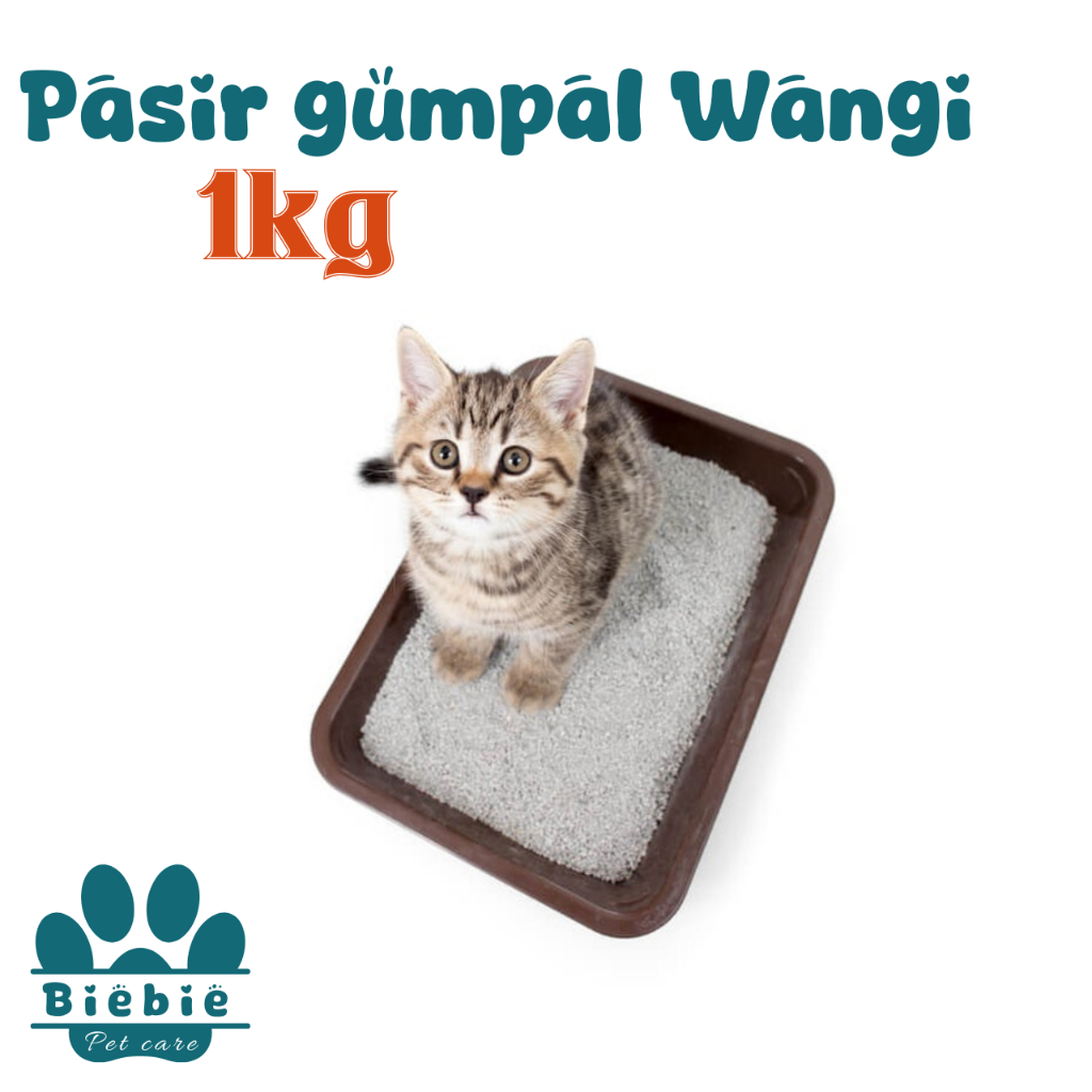 Pasir kucing, pasir gumpal wangi, 1kg