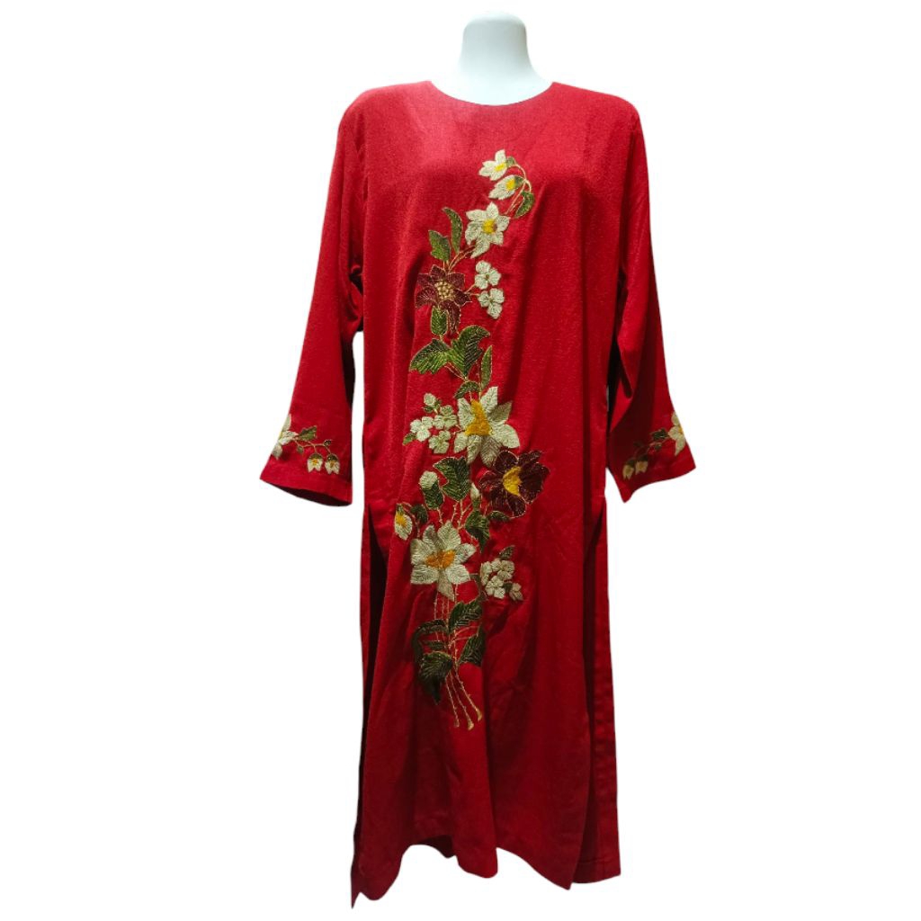 Tunik Merah Wanita | Blus Merah | Mididress Merah | Baju Merah Wanita Lengan Panjang