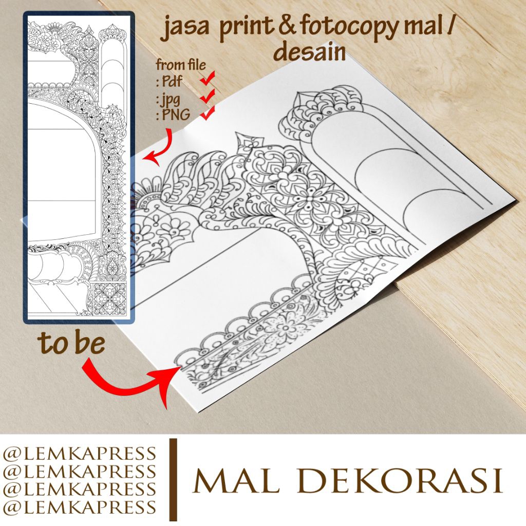 

cetak/ print/ fotocopy mal dekorasi
