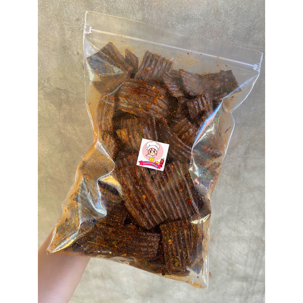 

Sebring Kerupuk Jengkol 500gr Viral Cikruh pedas daun jeruk