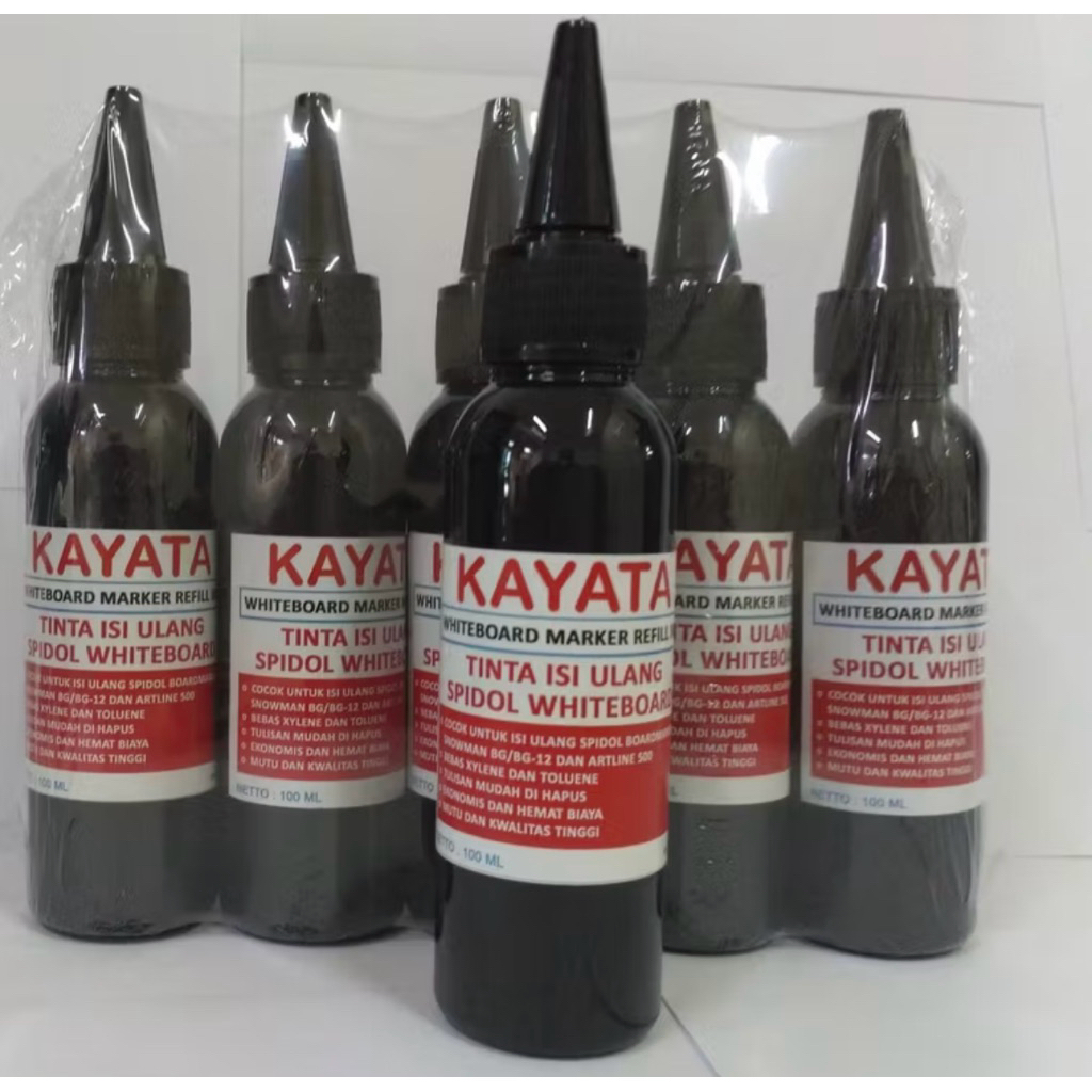 

Tinta Spidol Whiteboard Kayata 100ml Tinta isi ulang dan refill spidol whiteboard-per botol