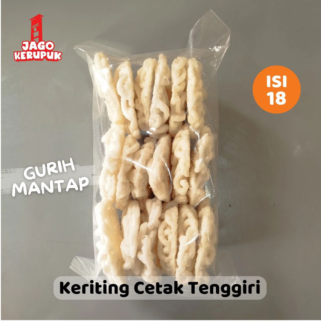 

Kerupuk Bangka Keriting Cetak Rasa Ikan Tenggiri Super Gurih Isi 18
