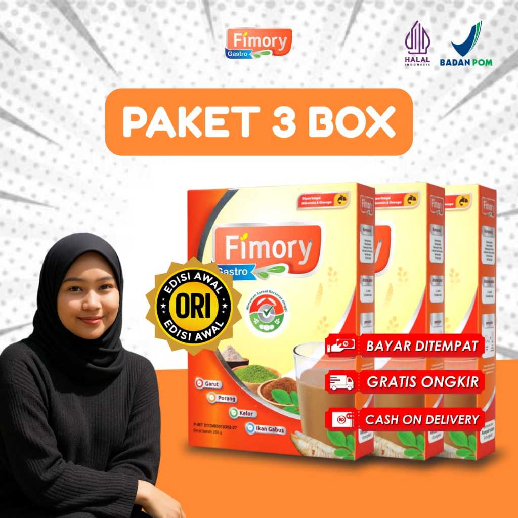 

Paket 3 PCS Fimory Gastro Minuman Atasi GERD, Asam lambung akut & Maag, dengan bahan Alami - Dijamin Original