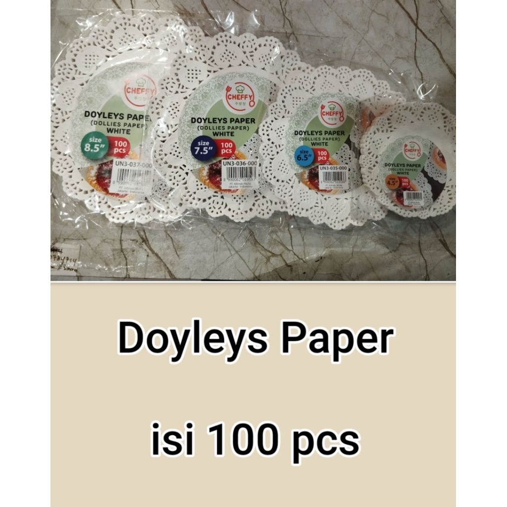 Kertas Renda Kue bulat (Doilies), Doiles paper isi 100 , Doilies paper