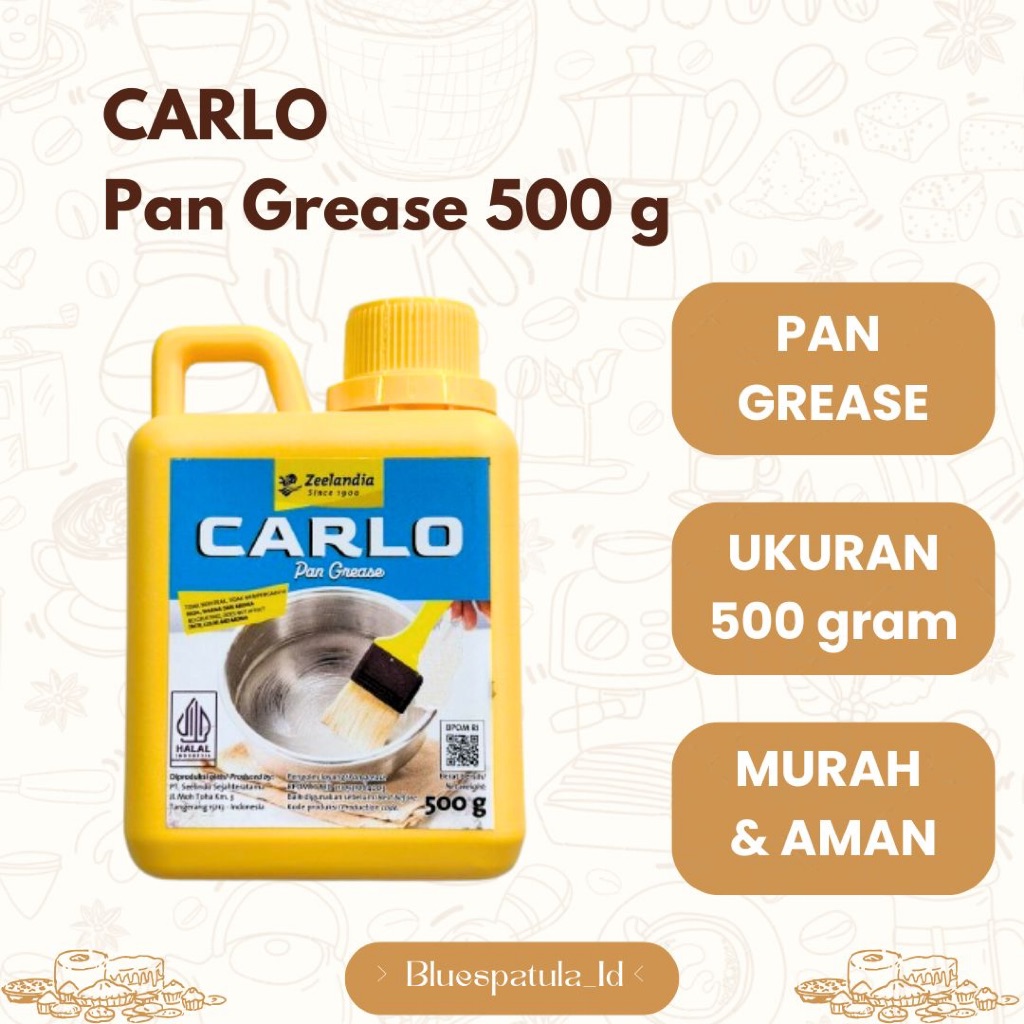 

Carlo Pan Grease 500GR/ Olesan Anti Lengklet Loyangn Carlo